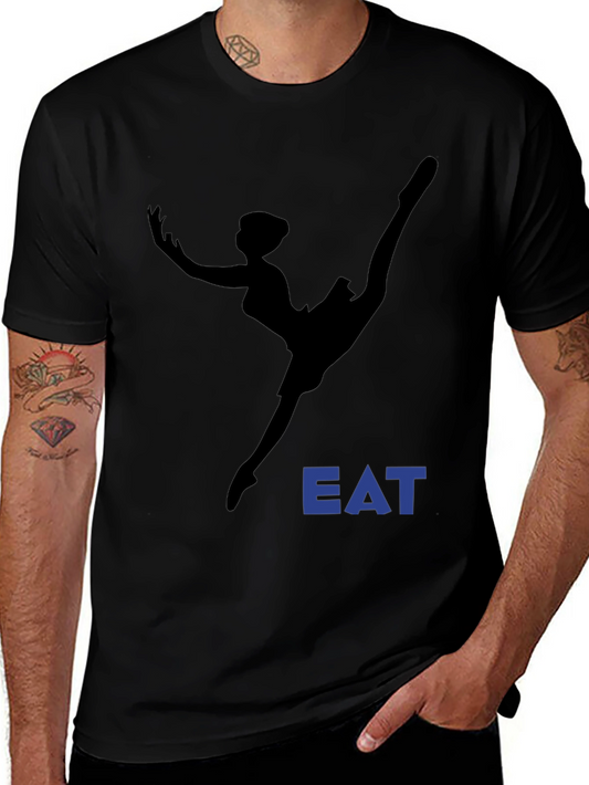Dance then EAT Graphic Tee - Black Cotton T-Shirt