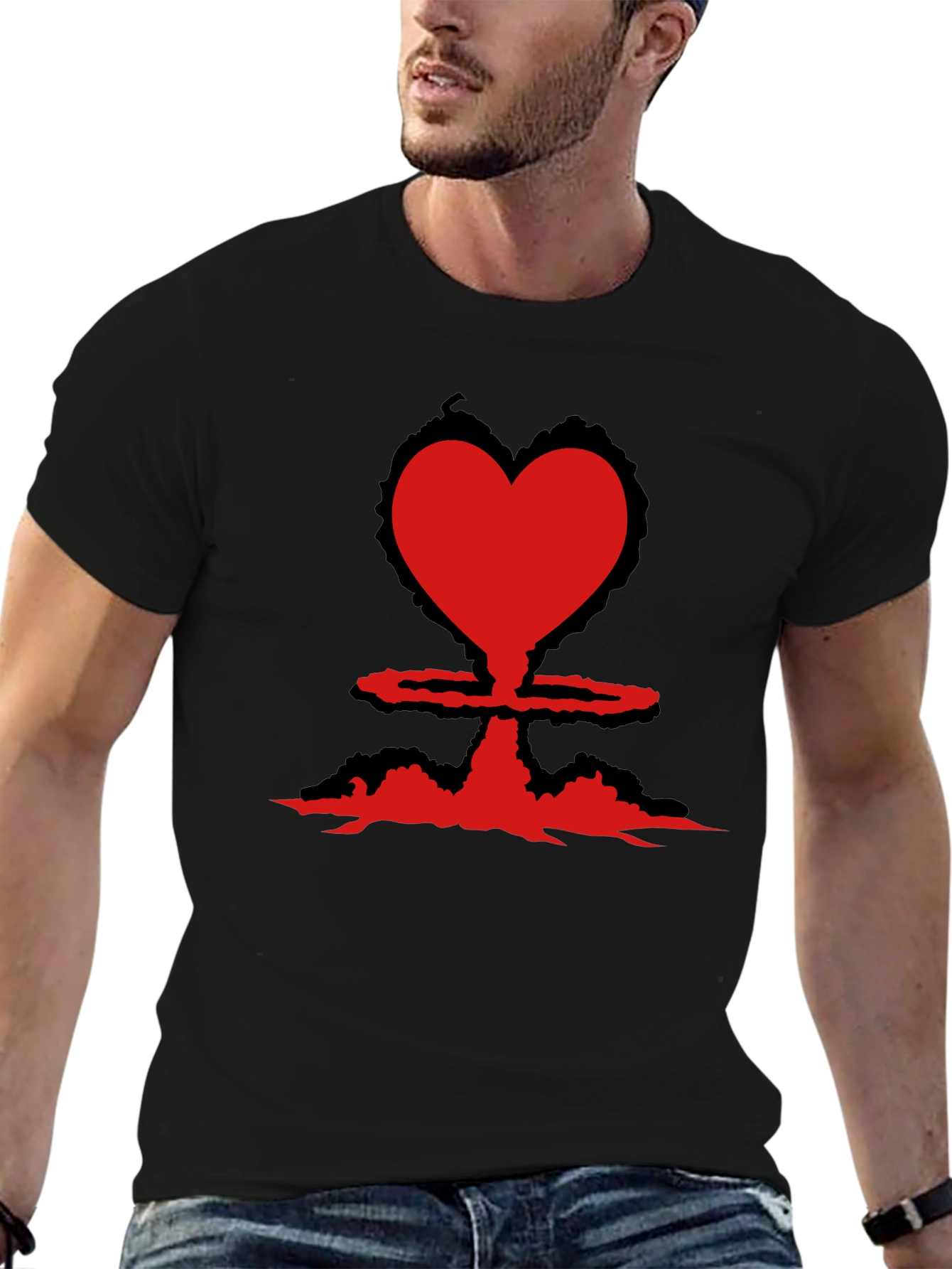 Heart Bomb Tee - Nuclear Love Black T-Shirt