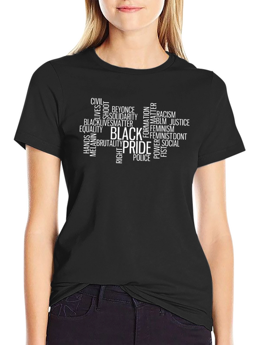 Black Pride Word Art T-Shirt
