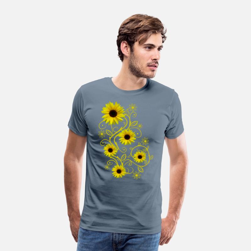 yellow blooming sunflowers ornament flower floral