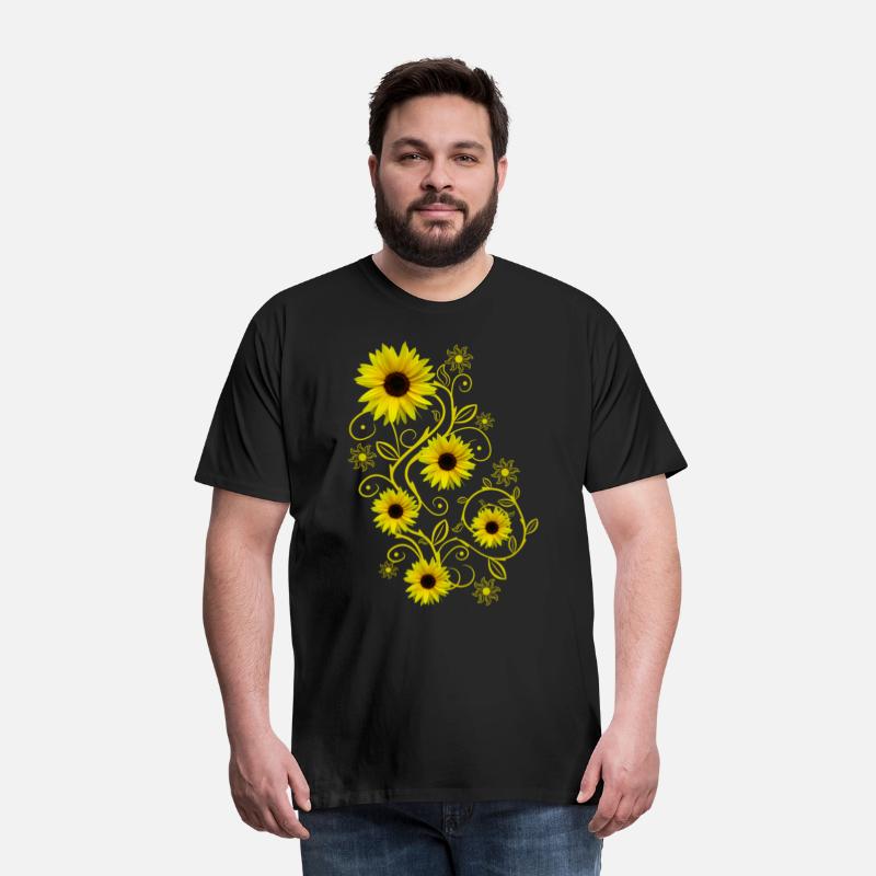 yellow blooming sunflowers ornament flower floral