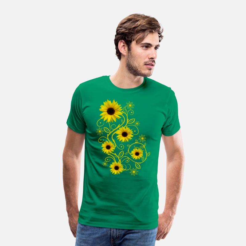 yellow blooming sunflowers ornament flower floral
