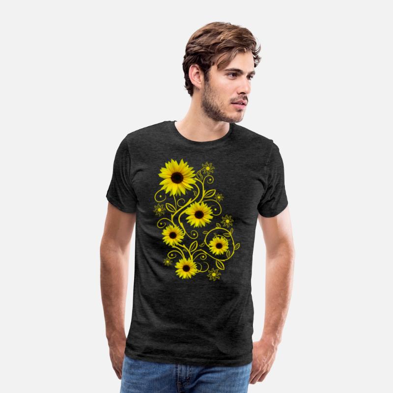 yellow blooming sunflowers ornament flower floral