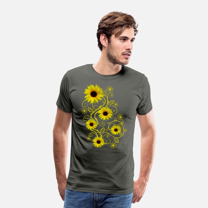 yellow blooming sunflowers ornament flower floral