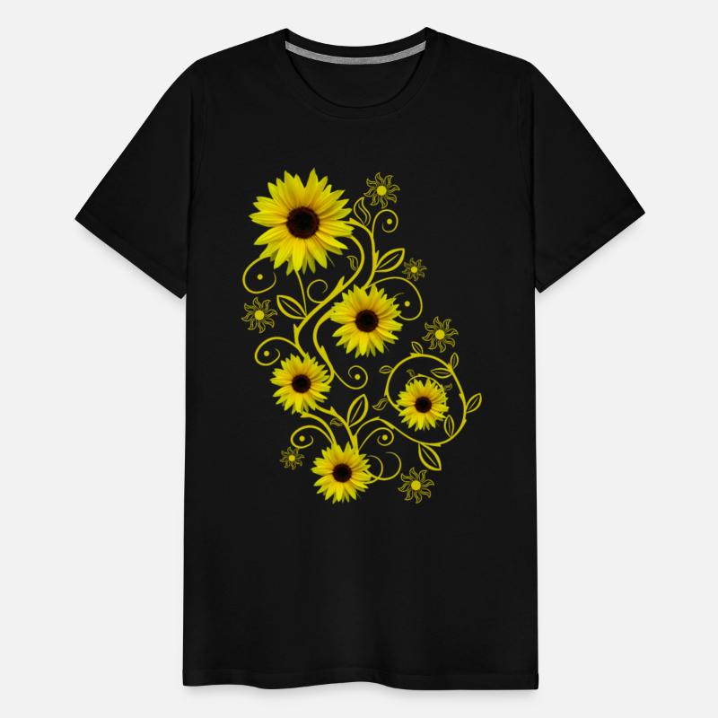 yellow blooming sunflowers ornament flower floral