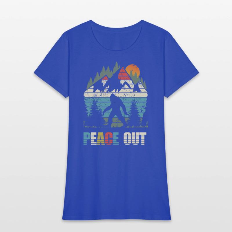 yeti peace out bigfoot sasquatch retro vintage