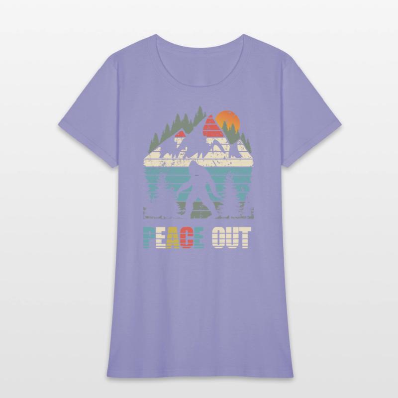yeti peace out bigfoot sasquatch retro vintage