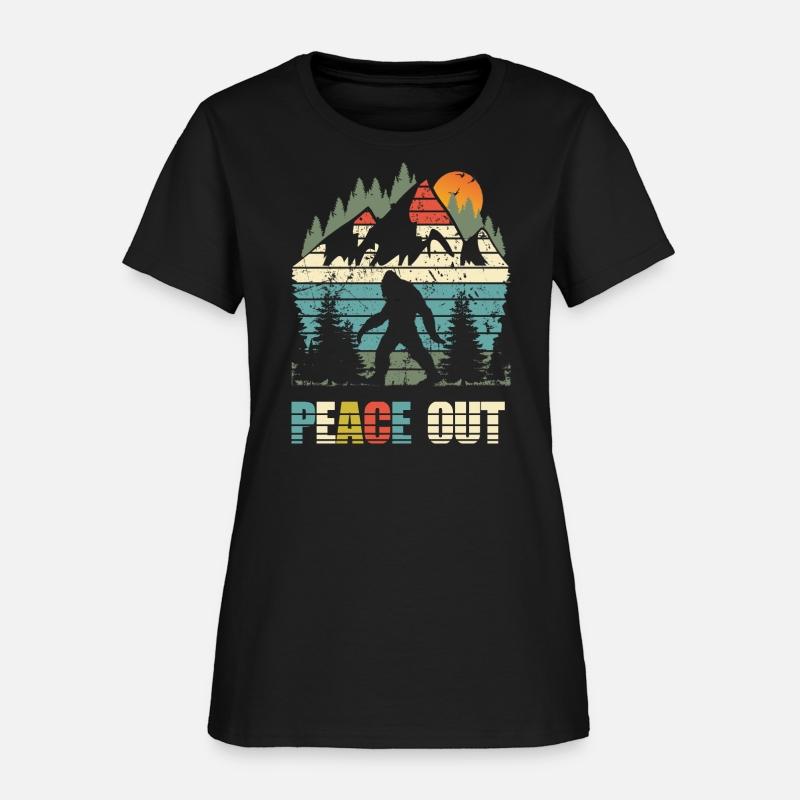 yeti peace out bigfoot sasquatch retro vintage
