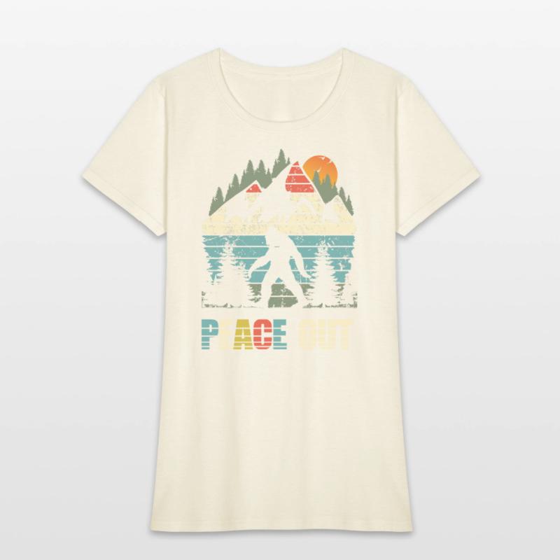 yeti peace out bigfoot sasquatch retro vintage