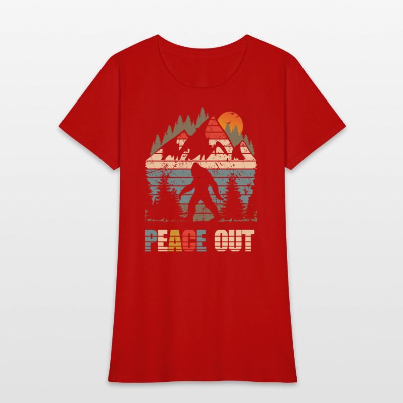 yeti peace out bigfoot sasquatch retro vintage