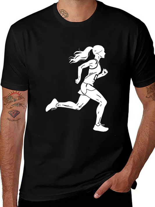 Runner Graphic Tee - Black Athletic Shirt