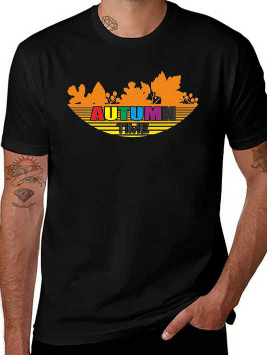 Autumn Time Graphic Tee - Stylish Fall Season Shirt