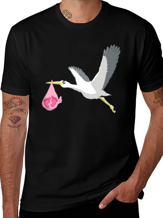 Stork Carrying Baby T-Shirt