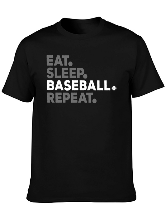 Eat Sleep Baseball Repeat Graphic T-Shirt