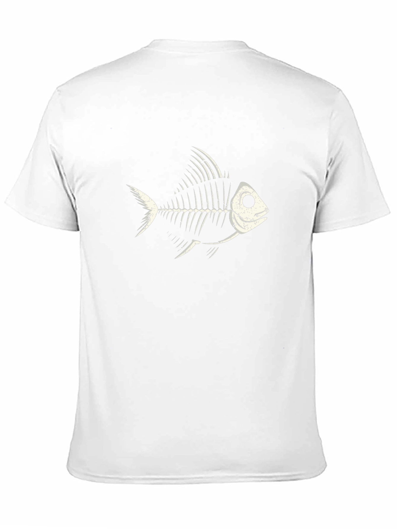 Fishbone Graphic Tee - Black Cotton Casual Shirt