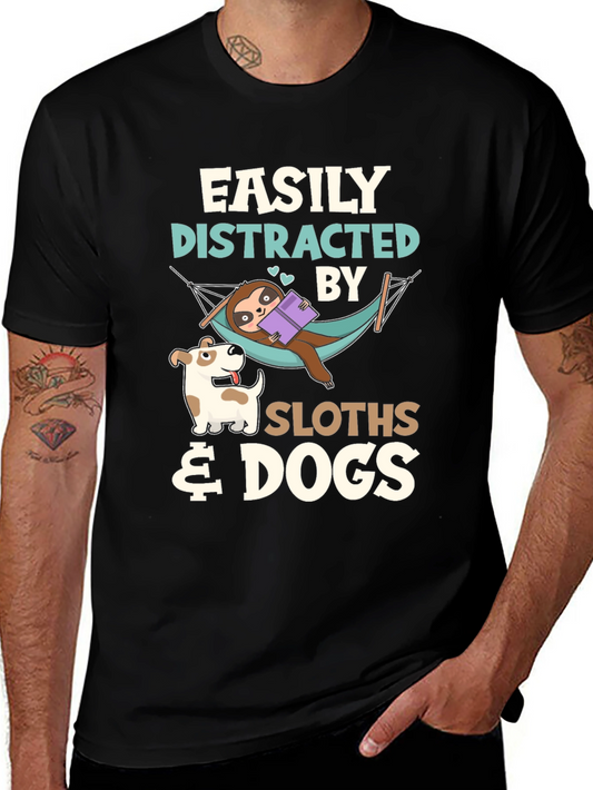 Easily Distracted by Sloths and Dogs T-Shirt