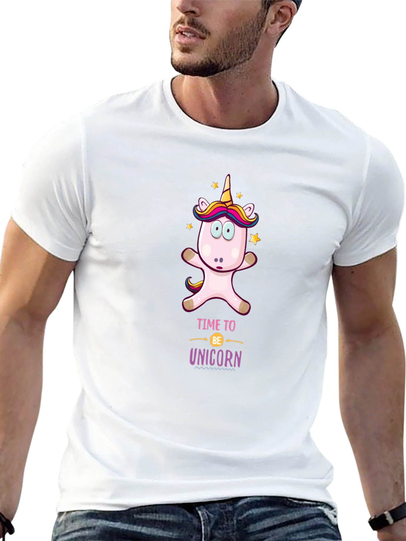 Time to be Unicorn Black T-Shirt