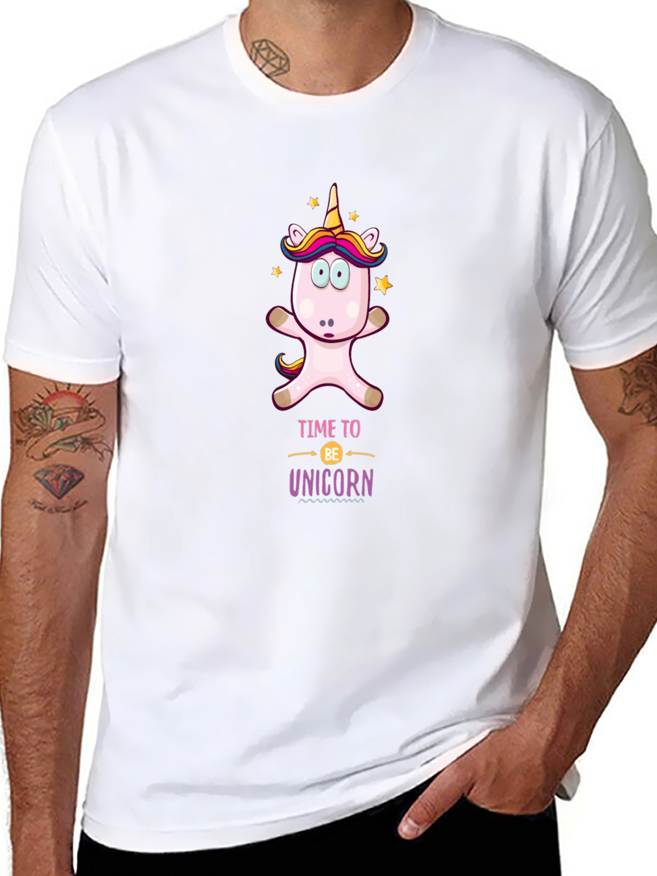 Time to be Unicorn Black T-Shirt