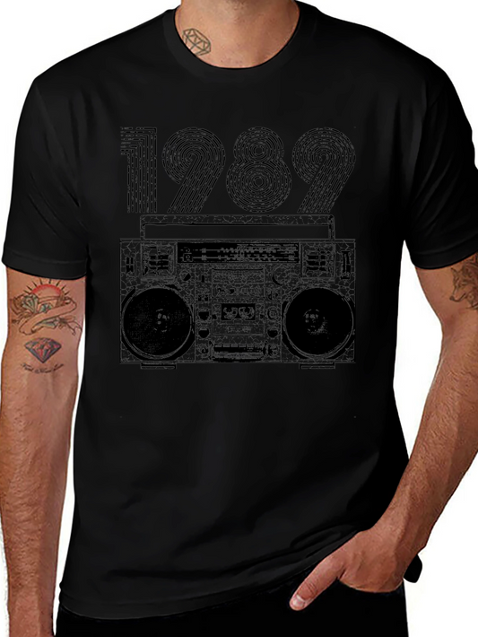 1989 Boombox Graphic T-Shirt - Retro Style