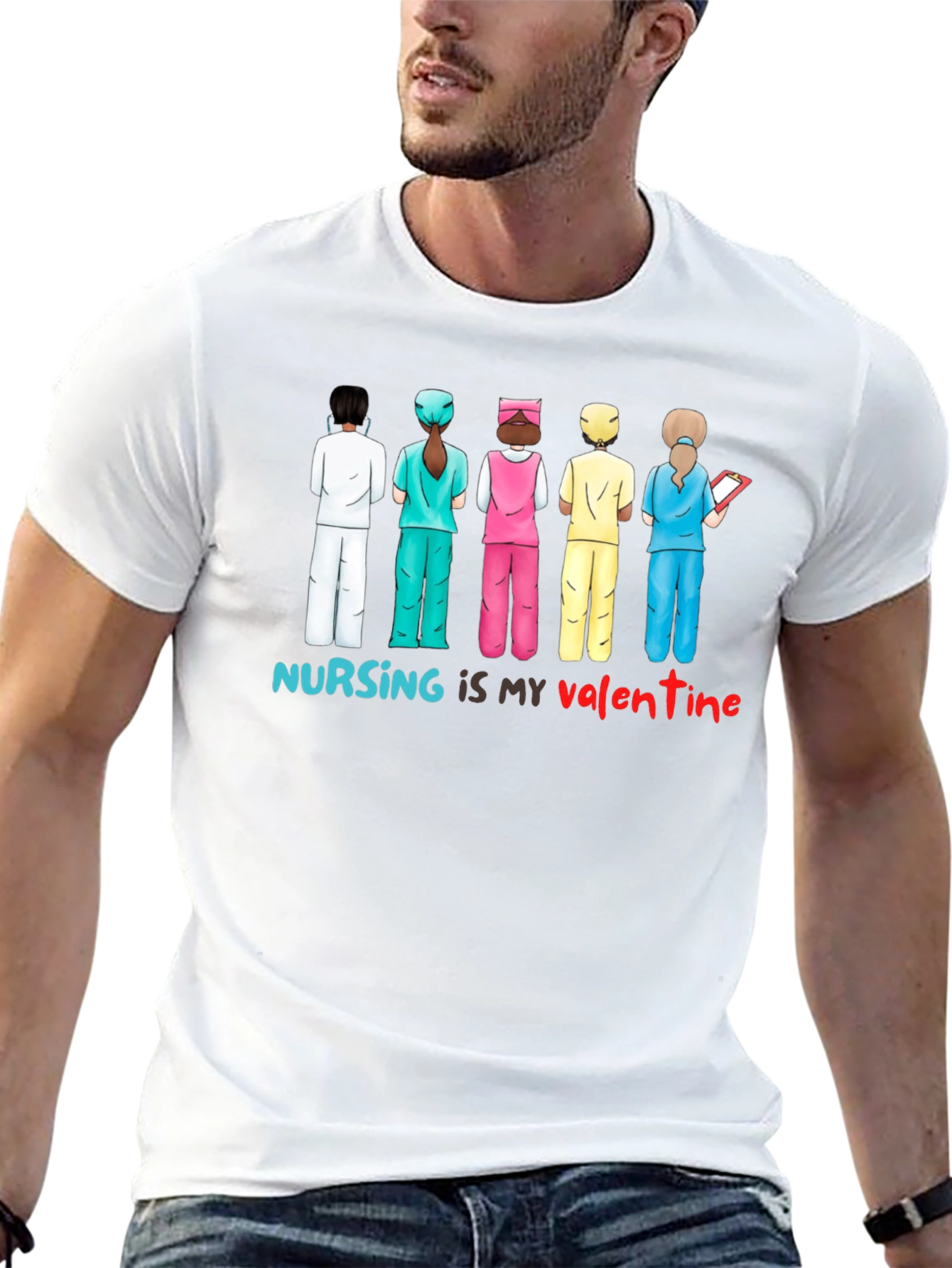 Nursing is My Valentine Graphic T-Shirt
