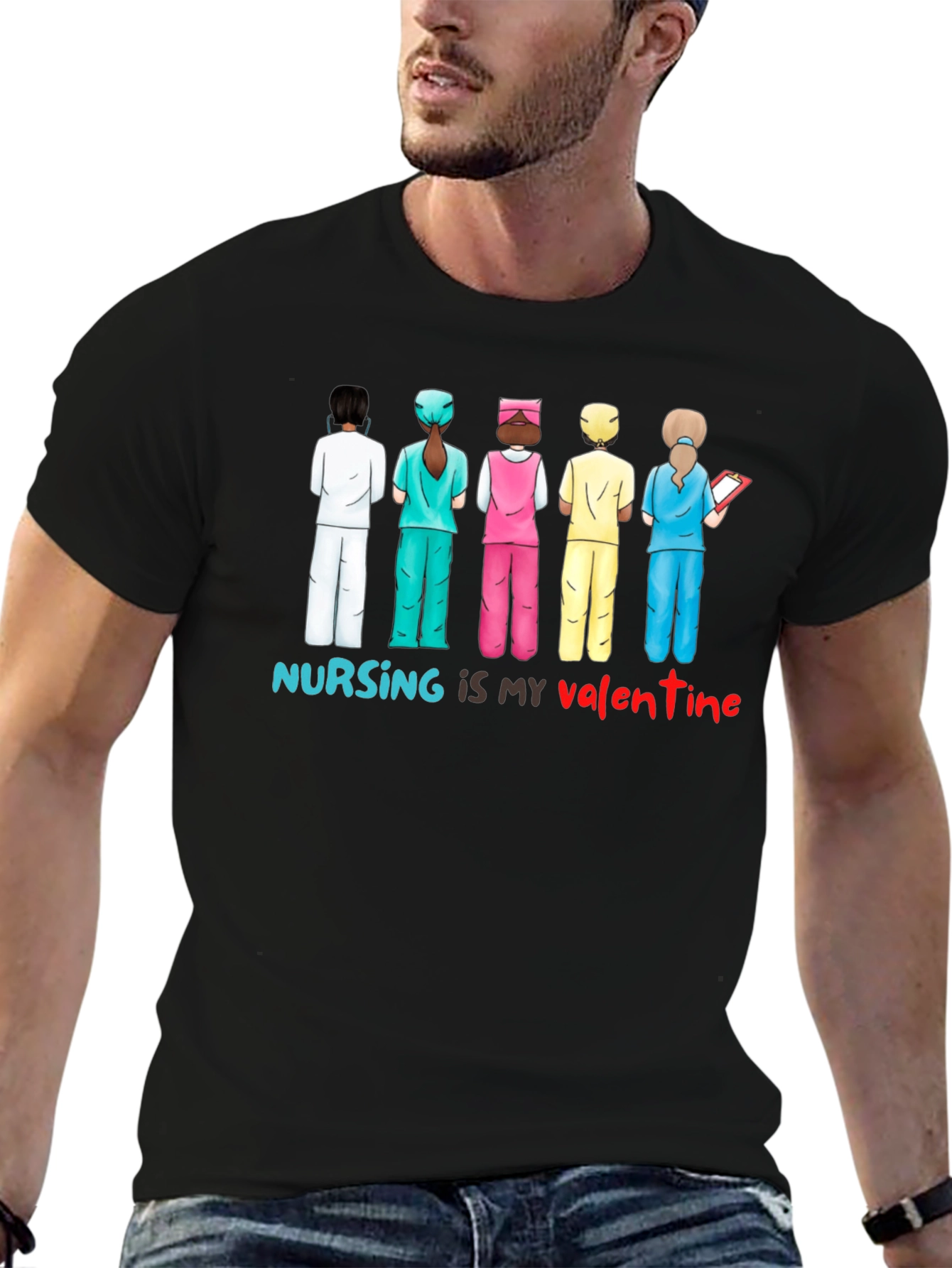 Nursing is My Valentine Graphic T-Shirt
