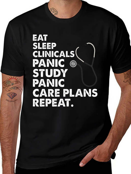 Eat Sleep Clinicals Funny Nursing T-Shirt
