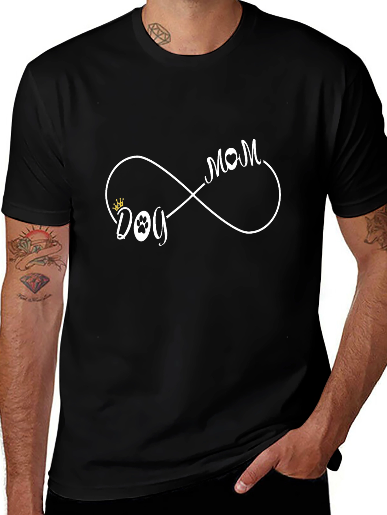 Dog Mom Infinity T-Shirt - Cute Graphic Tee