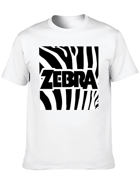 Zebra Print Graphic Tee - Black Cotton T-Shirt