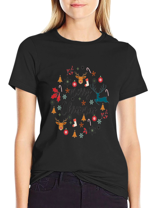 Festive Merry Christmas Graphic Tee