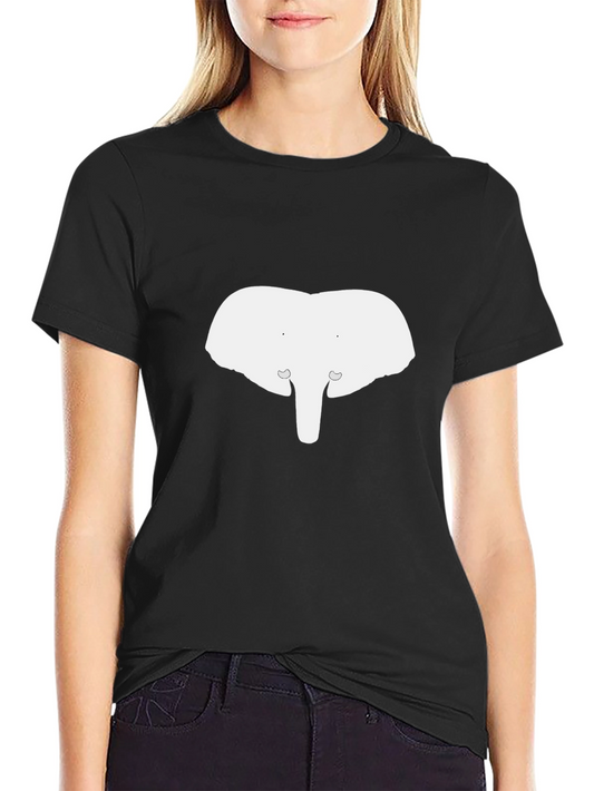 Elephant Graphic Tee - Black Cotton Shirt