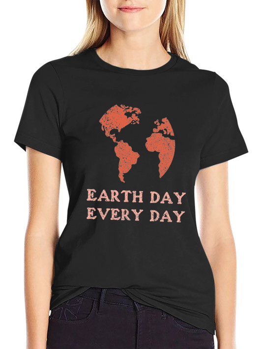 Earth Day Every Day Graphic Tee - Black