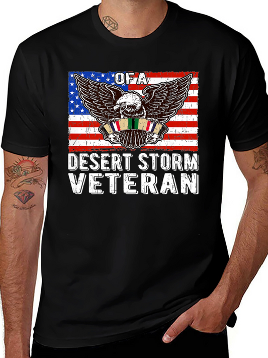 Desert Storm Veteran Eagle Graphic T-Shirt