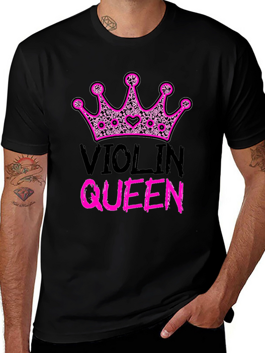 Violin Queen Graphic T-Shirt - Music Lover Tee