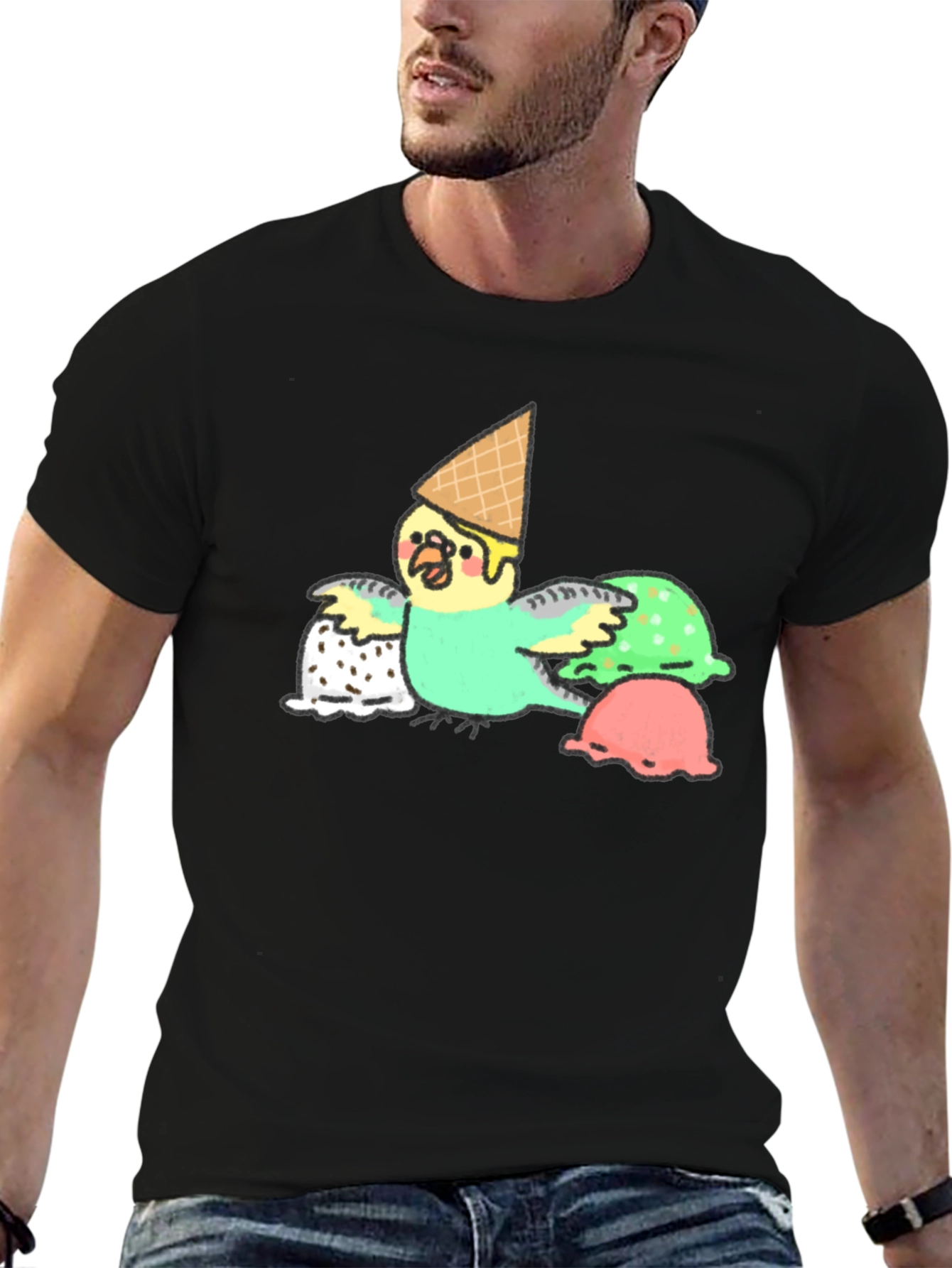Ice Cream Budgie T-Shirt