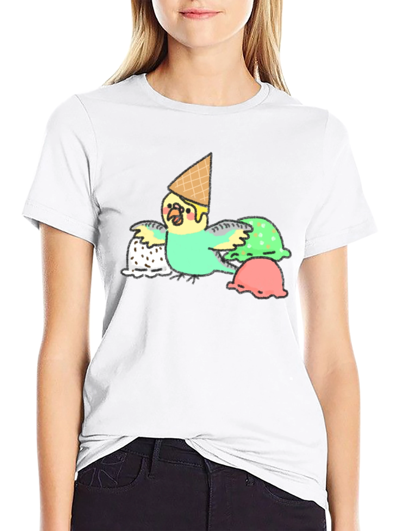 Ice Cream Budgie T-Shirt