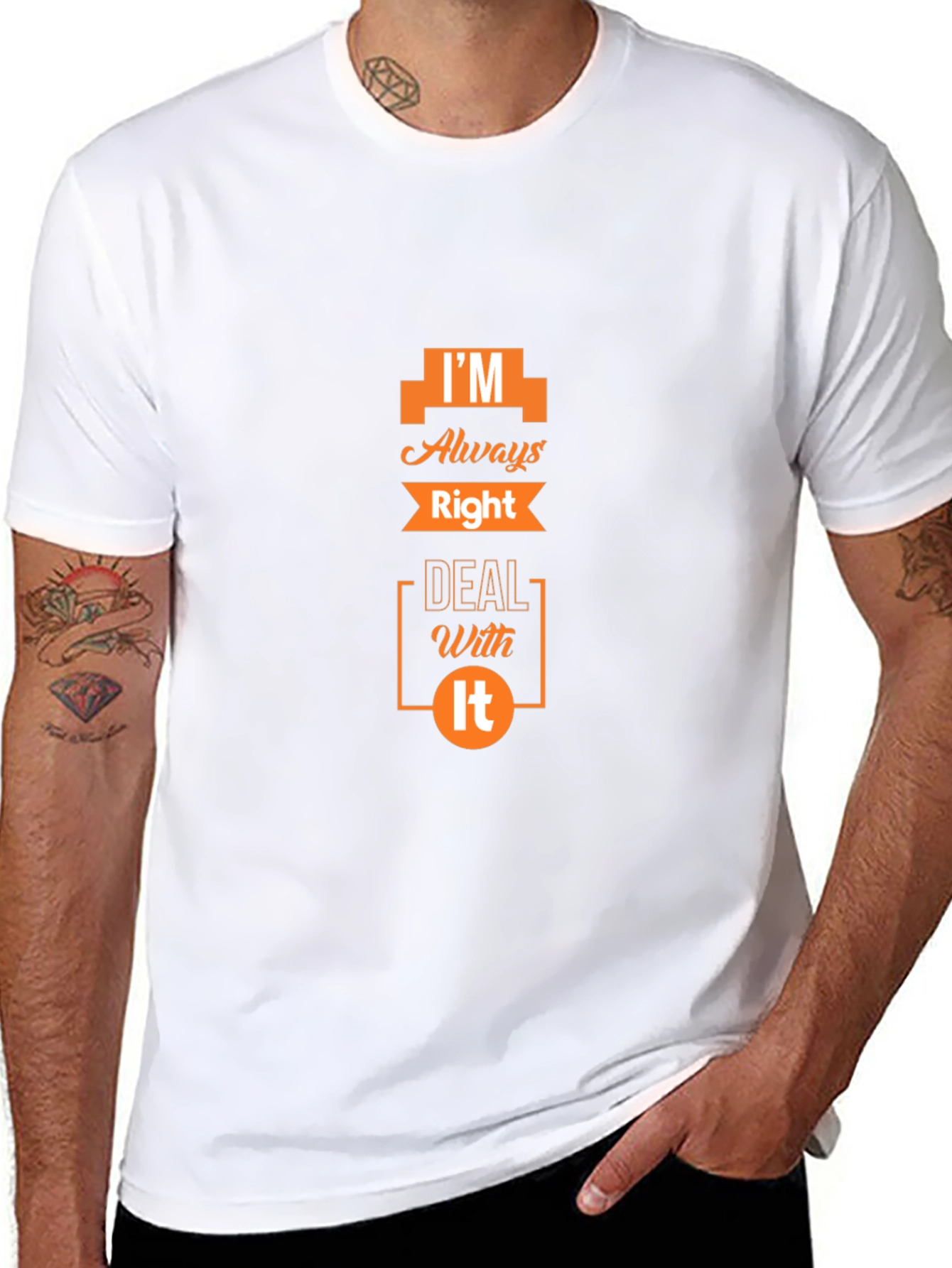Im Always Right Mens Black Graphic T-Shirt