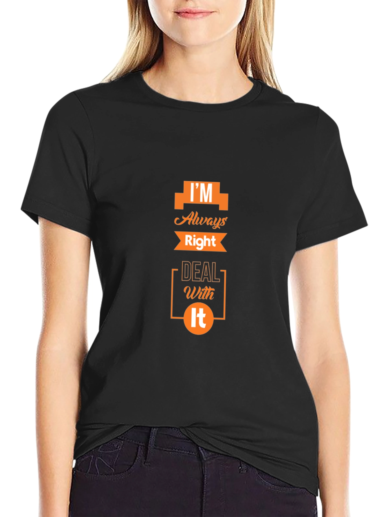 Im Always Right Mens Black Graphic T-Shirt
