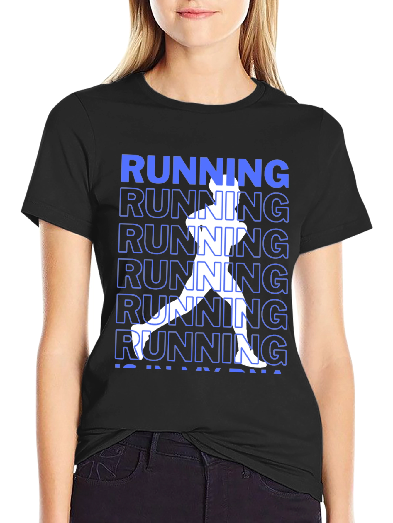 Running DNA Graphic Tee - Black Casual Shirt