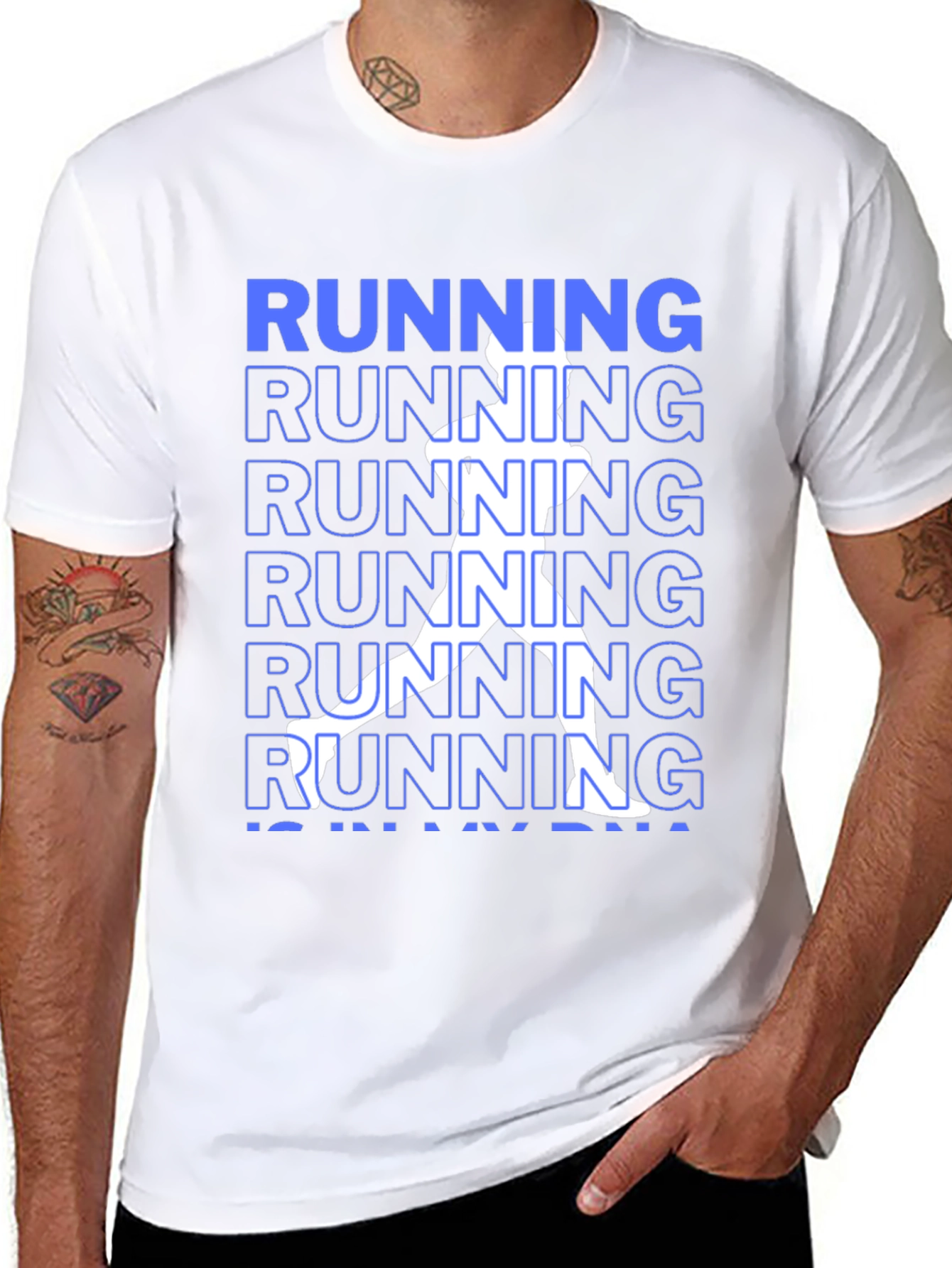 Running DNA Graphic Tee - Black Casual Shirt
