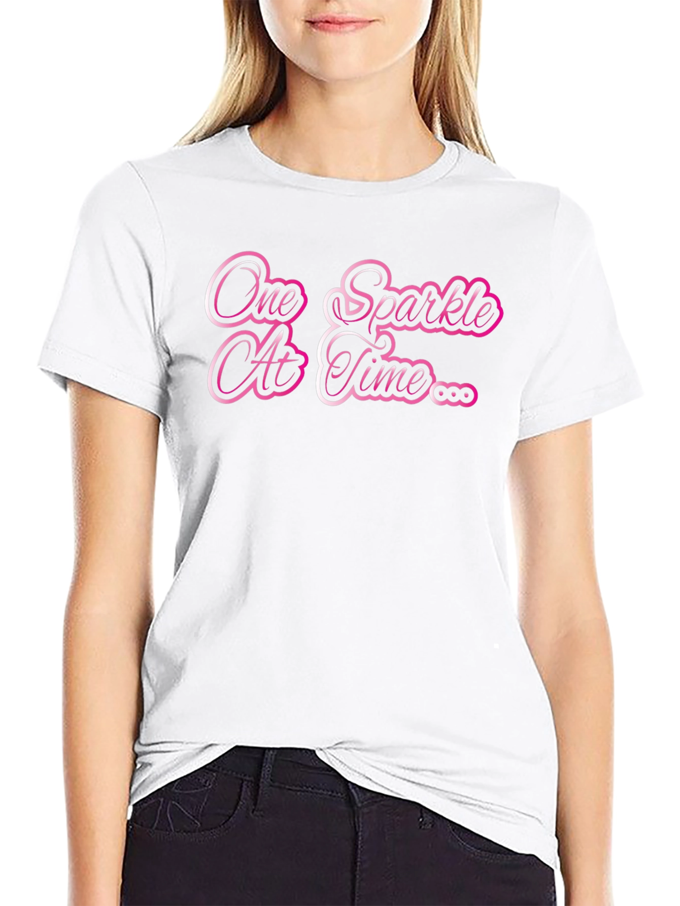 One Sparkle At A Time Black T-Shirt
