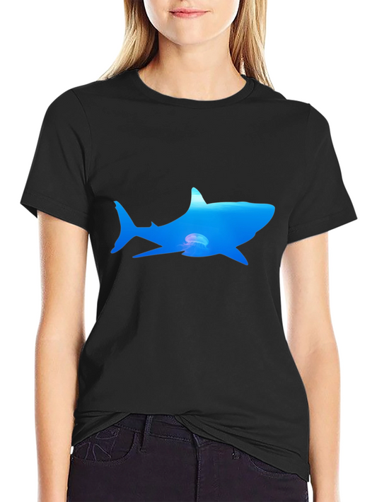 Ocean Shark Graphic Tee - Black
