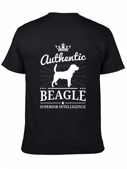 Authentic Beagle Superior Intelligence Black T-Shirt