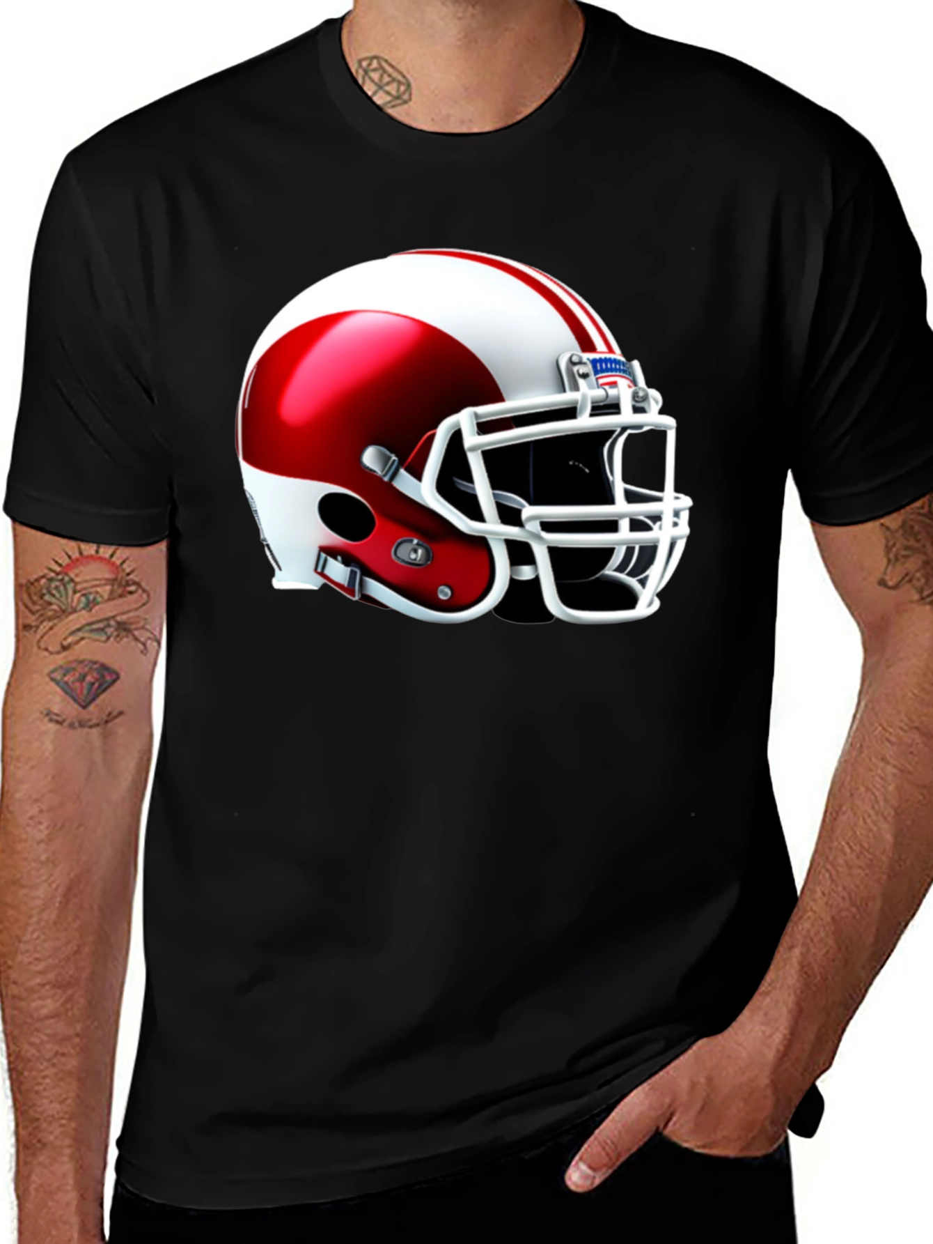 Football Helmet Graphic T-Shirt
