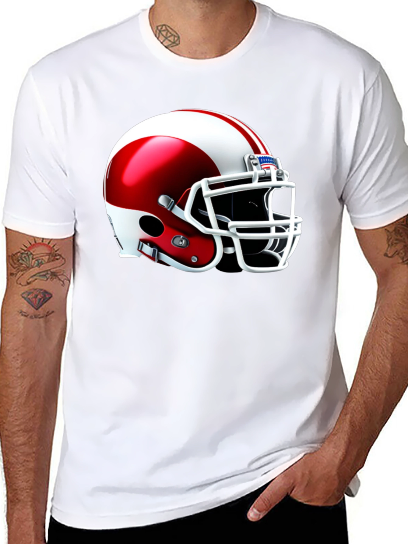 Football Helmet Graphic T-Shirt