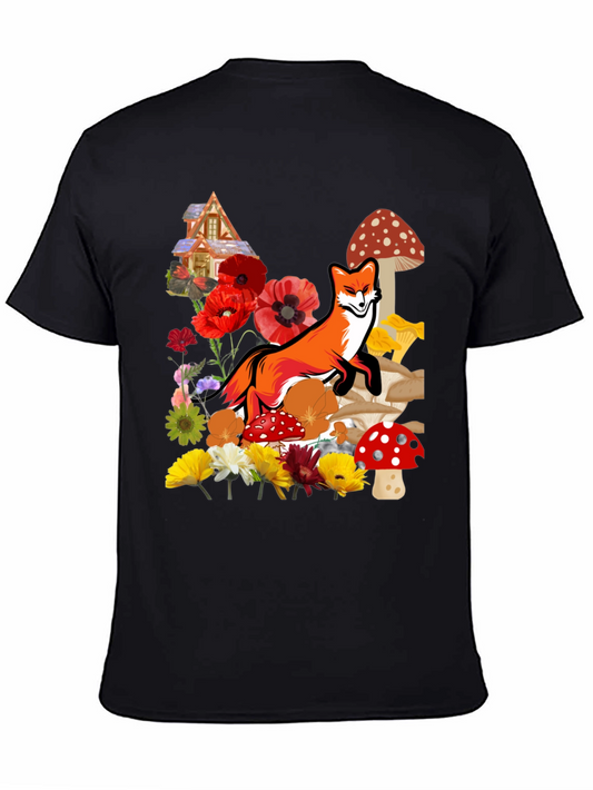 Fox & Floral Graphic T-Shirt - Nature Lover Tee