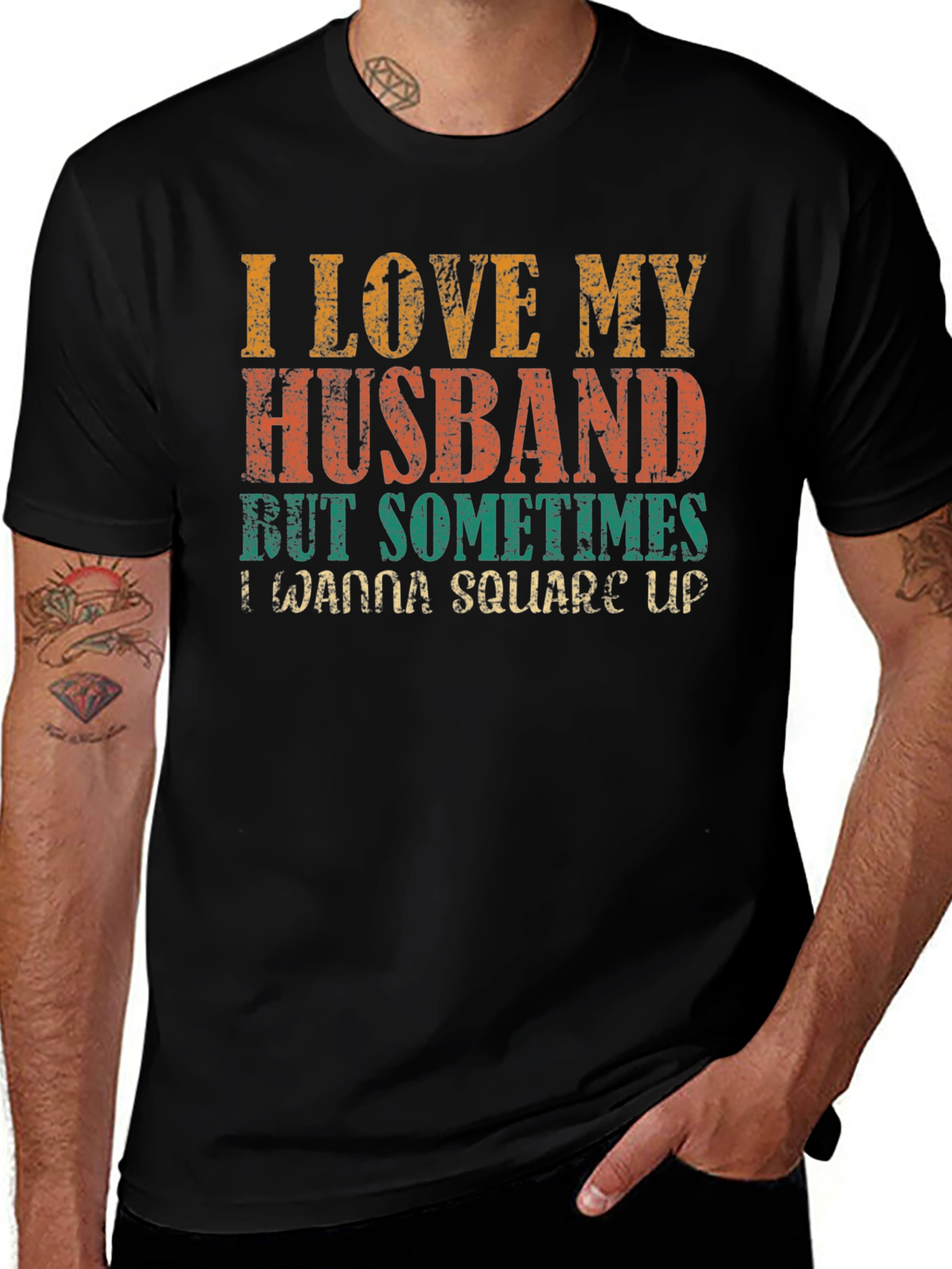 I Love My Husband Novelty Graphic Tee