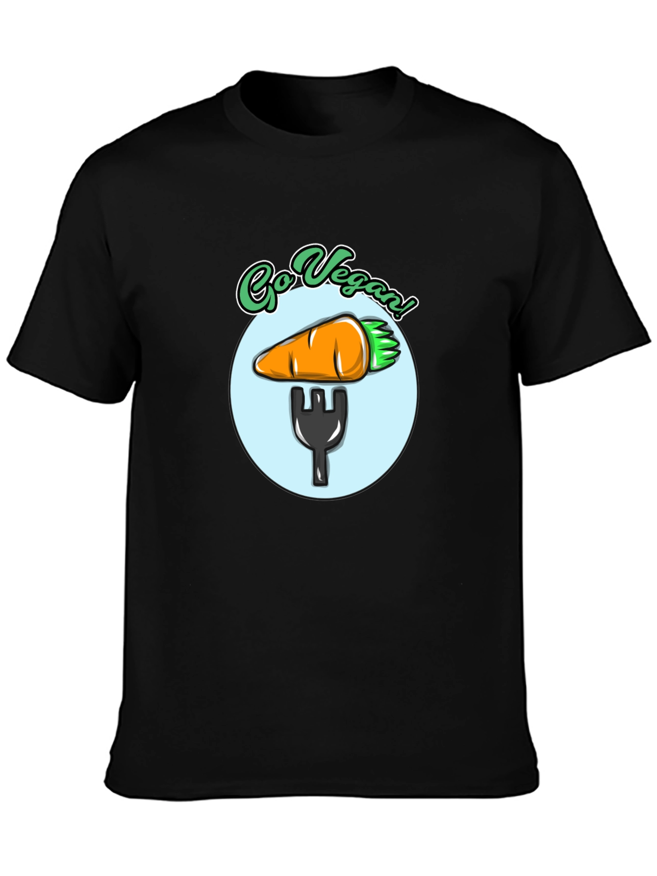Go Vegan T-Shirt - Carrot Fork Graphic Tee