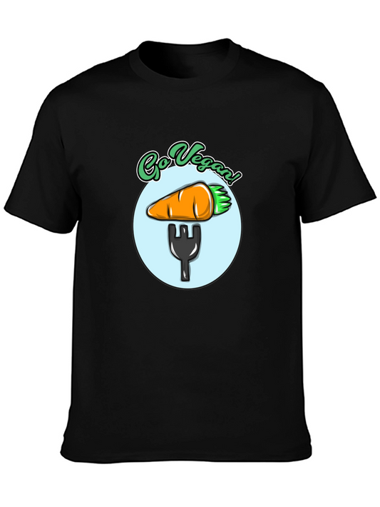 Go Vegan T-Shirt - Carrot Fork Graphic Tee