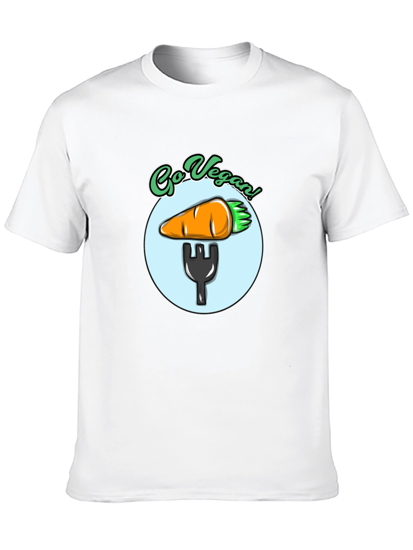 Go Vegan T-Shirt - Carrot Fork Graphic Tee
