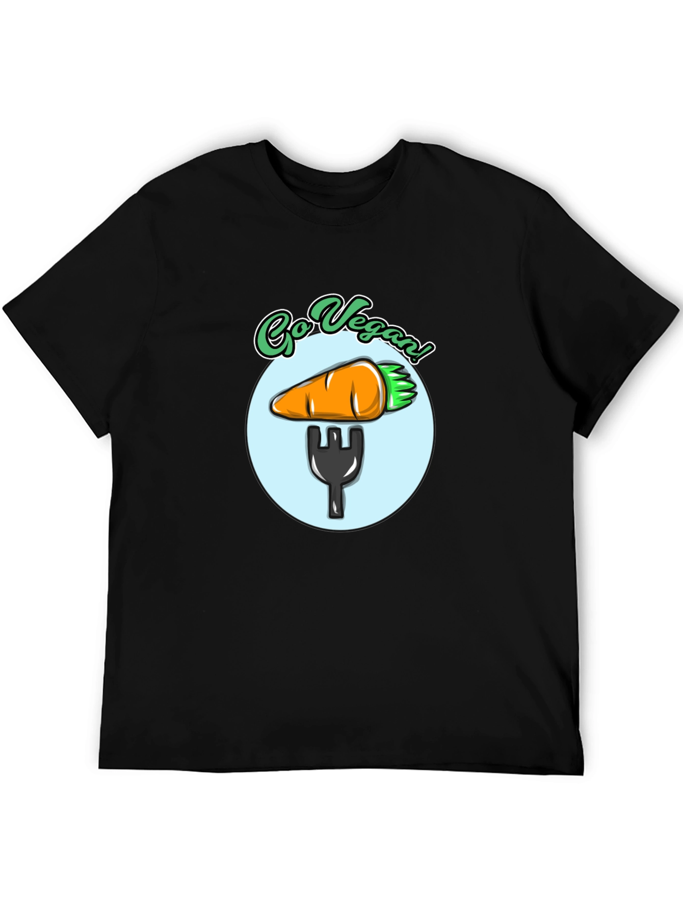 Go Vegan T-Shirt - Carrot Fork Graphic Tee